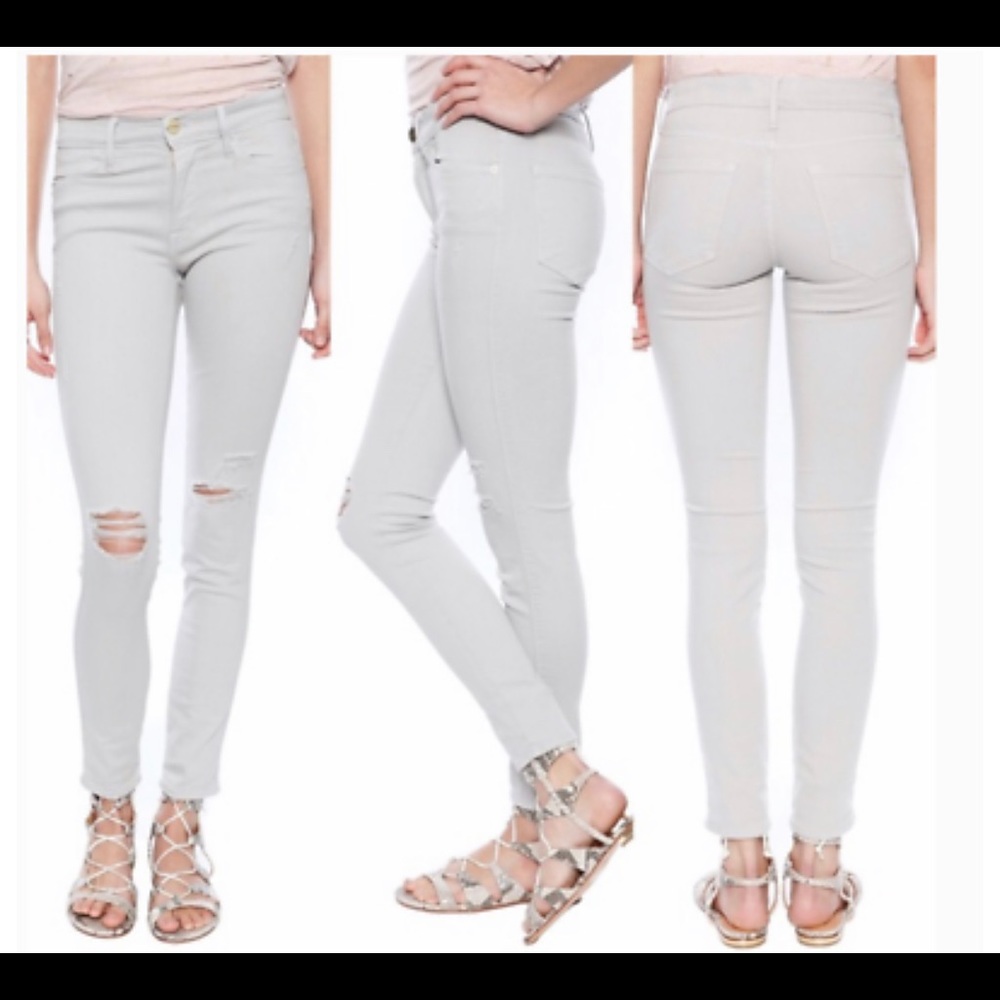 Frame Le High Skinny Putty Jeans